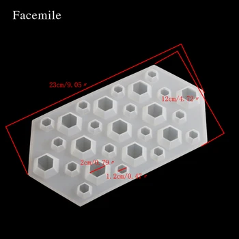 Facemile 6 Pladsen Striber Diamant Formen isterning Bakken Crystal Silikone Vedhæng DIY Forme Resin Tilbehør Til Smykker 50-358