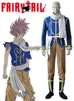 Fairy Tail Dragon Slayers Natsu Dragneel Himmelske Ånd tøj Cosplay kostume