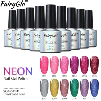 FairyGlo 12pcs/masse Bling Gel Polish Buffer Fil UV-LED Neon Gel Neglelak Sæt Lakker Gel Lak Nail Art Sæt Manicure Kit Værktøj