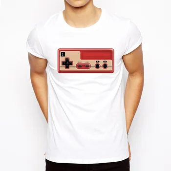 Famicom trykt herre T-shirt Mode cool T-shirt til mænd Hvid Top Kvalitet sjove Nostalgiske mænd er t-shirt afslappet korte ærmer