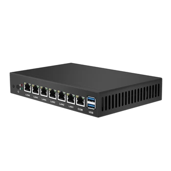 Fanless Mini-PC 6 LAN-port, RJ-45 Gigabit Ethernet Celeron 1037U Dual Core VGA KOM Bruge Pfsense som Router Firewall Windows 7/8/10