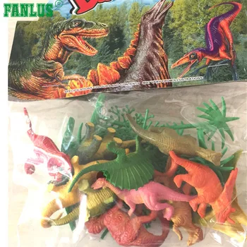 FANLUS Mini Dinosaurer Kage Udsmykning Forsyninger (12 Dinosaurer /4 Palm Tree tæller) Bedste For Kage Toppers