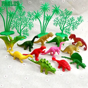 FANLUS Mini Dinosaurer Kage Udsmykning Forsyninger (12 Dinosaurer /4 Palm Tree tæller) Bedste For Kage Toppers