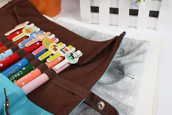 Fantastisk !!! HOT 10 farver Canvas Taske Holder Wrap Rulle Op Brevpapir, Pen og Børster, Makeup, penalhus Pose 1HPC