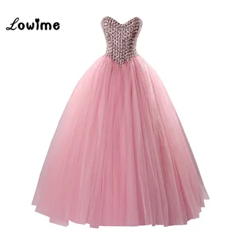 Fantastisk Pink Luksus-Prom Kjoler Bolden Kjole Corset Tilbage Engagement Kjole til Aften i Lang vestido de festa vestidos de gala