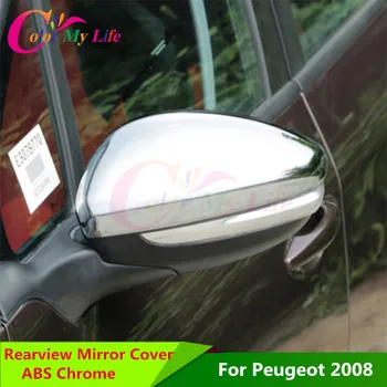 Farve Mit Liv bakspejlet bagfra Backup Dekorative Krom Cover Sticker til Peugeot 2008 208 - 2016 Tilbehør