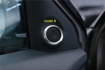 Farverig For Mitsubishi Outlander 2016 2017 Ny Stil Søjlen Et Stereo Højttaler Lyd Ring Frame Cover Trim 2 Stk