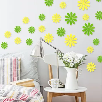 Farverige DIY 3D blomst snefnug sommerfugl, guldsmed hjem decals wall stickers TV sofa baggrund plakat festival party levering