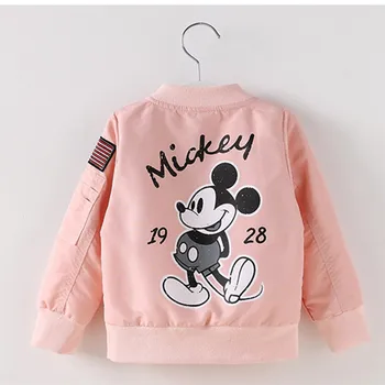 Fashion Baby Tøj Mickey Piger, Drenge, Kids Jakker Pels Mickey ' s Tøj Infantil Efterår Forår Outwear Baseball Windbreaker