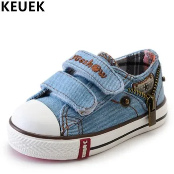 Fashion Børn Flats Hook & Loop Afslappet Lærred sko Drenge Piger Sport Sneakers sko Kids Baby Casual sko 04B
