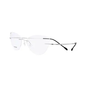 Fashion Kvinder Cat Eye Uindfattede Titanium Briller Optisk Frame Briller Brillerne for Kvinde Briller
