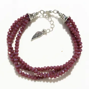 Fashion sommer armbånd med Vinge charme boho håndlavet krystal perler armbånd til kvinder smykker