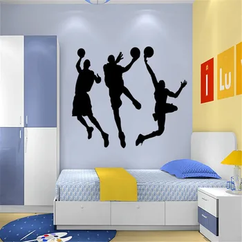 Fashion Sport Wall Sticker Basketball Mærkat Tapet Basketball Stor NBA Decal Wall Stickers