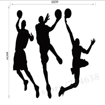 Fashion Sport Wall Sticker Basketball Mærkat Tapet Basketball Stor NBA Decal Wall Stickers