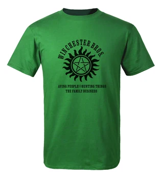 Fashion t-shirt Overnaturlige Winchester Bros Redde Mennesker, Ting 2018 nye sommer mænd, bomuld kortærmet skjorte Hipster Mænd