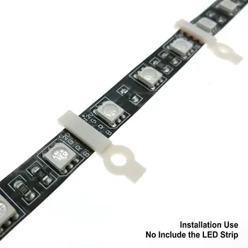 Fastsættelse LED Strip Montering Clip Connector 8mm 10mm 12mm for Ikke vandtæt LED Strip,10stk/masse