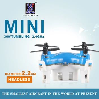 Fayee FY804 Verdens Mindste Drone 2.4 Ghz, 4-KANALS 6-akset Mini RC Droner Quadcopter RTF