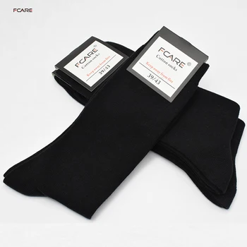 Fcare 10STK=5 par lange ben sort 40, 41, 42, 43 bomuld sokken calcetines hombre meias masculino business sokker