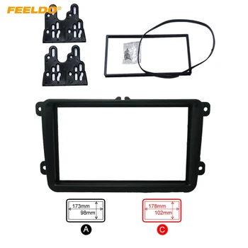 FEELDO 2Din Bil DVD-Radio Stereo Fascia Panel Frame Adapter Montering Kit Til Volkswagen Passat/Touran/Jetta/Golf/Caddy/EOS/FOX