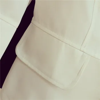 Female blazer overtøj 2017 forår og efterår kvinder slanke design passer til kvinder hvid blazer passer til mode jakke frakke femme MZ697