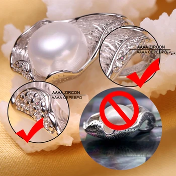 FENASY charme Shell design perle Smykker,Perle Halskæde Vedhæng, 925 sterling sølv smykker ,mode halskæder til kvinder 2016