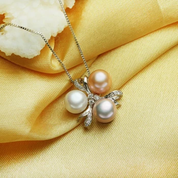 FENASY Fine Smykker Perle halskæde ,Bøhmen 2017 Hvid pink lilla perle smykker charme halskæde kvinder perle vedhæng Groendalspark.dk
