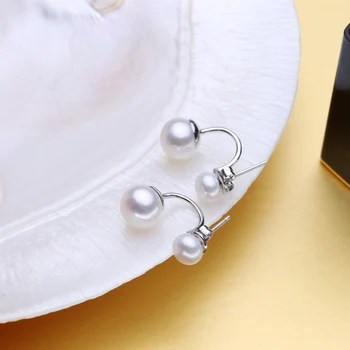 FENASY naturlige Perle øreringe,Perle med 925 Sterling Sølv øreringe 2017,charms sølv 925 oprindelige,earings mode smykker