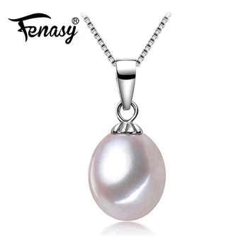 FENASY Perle Smykker,Naturlige Ferskvands Perle Halskæde til kvinder,halskæder & vedhæng,choker halskæde vedhæng,smykkeskrin