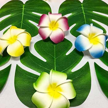 FENGRISE Store Kunstige Blade Tropiske Palme Silke Grøn Falske Palm Leaf Tabel Dækkeservietter Bryllup Dekoration Part Hawaii