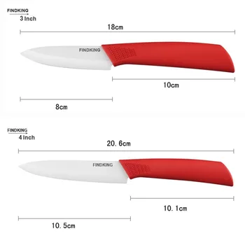 FINDKING Mærke fire-piece keramisk kniv sæt 3