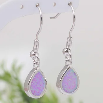 Fine Smykker Brand designer Pink Ild Opal øreringe af 925 Sterling Sølv Overlay øreringe til kvinder E170