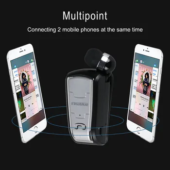 Fineblue NYE Stil FQ208 Mini Hovedtelefon Stereo Bluetooth Trådløs Klip øretelefoner Til IOS Android-Telefon, Ingen Vibrationer