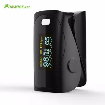 Finger Pulse Oximeter,PI,PR,SPO2 Præcise Meter For Medicinsk Udstyr,Og Daglig Sport Fitness Puls Alarm Meter,CE - Sort