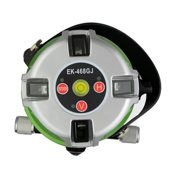 Firecore EK-468GJ 5 Line Grøn Laser-Niveau 360 Graders Roterende Laser Line Måling diagnoseværktøj Med Lithium Batteri