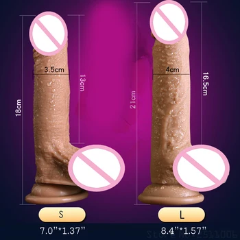 Fjernbetjeningen opladning Swing Vibrationer Realistisk Dildo Vibrator Mandlige Kunstig Penis Bløde Pik sexlegetøj Til Kvinde Sex-Produkter