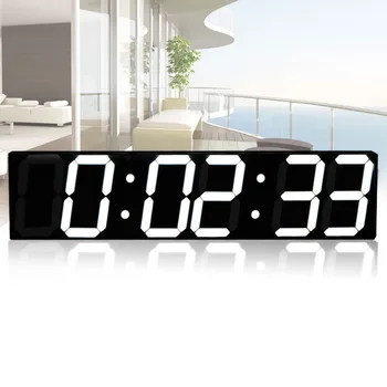 Fjernbetjeningen Oversize Led Wall Clock 3D Stor Skærm Digital Timer 6 Cifre Stopur, Countdown-Vækkeur