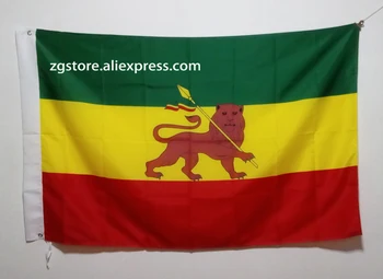 Flag Etiopien 1974-1975 Uden Krone Flag hot sell god 3X5FT 150X90CM Banner metal messing huller
