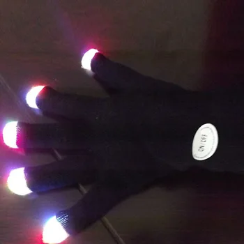 Flash Fingerspids LED Handsker Unisex Lys Op Glød Stick Handsker, Vanter
