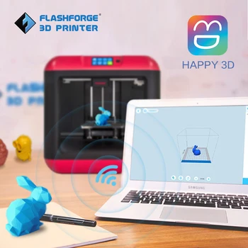 Flashforge 3D-Printeren Finder Automatisk Nivellering Aftagelig platform Enkelt tur med/2 spool PLA filament