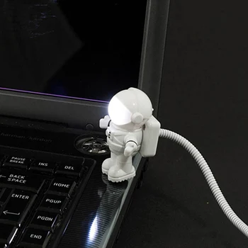 Fleksible USB-Hvid Astronaut Tube Mini LED Nat Lys DC 5V Pære Til Bærbar Notebook PC-Læsning Børn Gave boligindretning