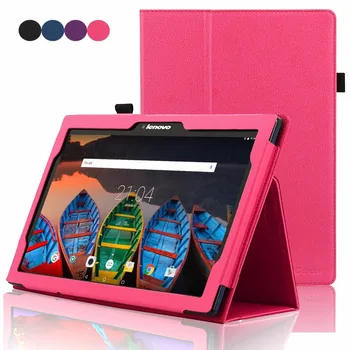 Flip Stå Dække Tablet Tilfældet For Lenovo Tab 2 10.1 A10-30 A10-70 X30F X70F PU Læder taske til Lenovo-Tab 3 10 plus TAB-X103F