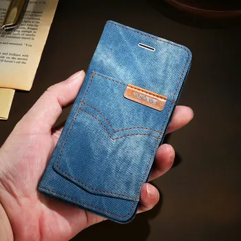 FLOVEME-Kort Slot Phone Case For iPhone 6 6s Plus 7 7 Plus 8 8 Plus Flip Case Klassiske Lærred Støtteben Læder Cover Fundas Capa