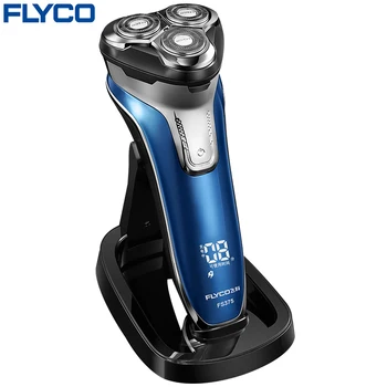 Flyco Intelligente anti-clip-systemet tre uafhængige floating heads Hele maskinvaskes Pop-up Trimmer Elektrisk shaver FS375