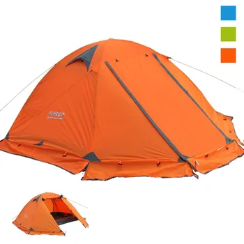 Flytop camping vandring telt vandtæt 2-4 person i dobbelt lag 4-sæson telt vinter Ultralet offentlig familie telte med nederdel