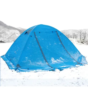 Flytop camping vandring telt vandtæt 2-4 person i dobbelt lag 4-sæson telt vinter Ultralet offentlig familie telte med nederdel