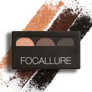 Focallure Eye Brow Makeup Kit Sæt 3 Farve Vandtæt Øjenskygge Øjenbryn Pulver Til At Gøre Op Palet Kvinder Skønhed Kosmetik