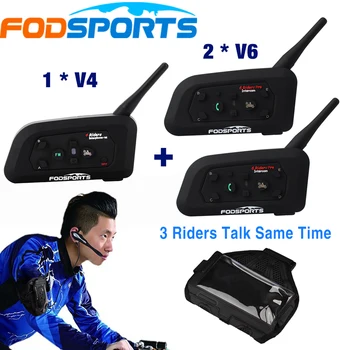 Fodsports 1*V4+2*V6 1200M Intercom for 3 Fodbolddommere Coach Headset Dommer Voldgift 3 dommere trådløst headset