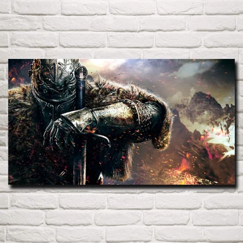 FOOCAME Dark Souls Kriger Sværd Video Spil Art Silk Plakat Print Hjem Wall Decor Maleri 11x20 16x29 20x36 Tommer