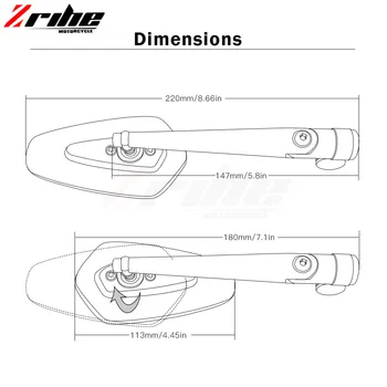 For 1Pair Universal Motorcykel CNC Aluminium Backup sidespejle tilbehør spejl For Yamaha FJR XJR 1300 Racer SUPERTENER
