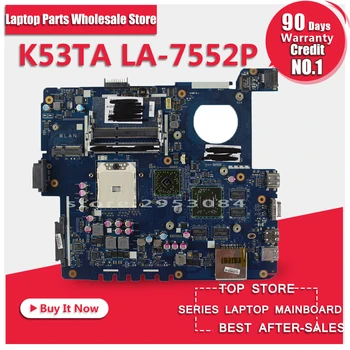 For ASUS K53TA K53TK X53T K53T Laptop bundkort bundkort LA-7552P Ikke-integreret Testet og fungerer godt